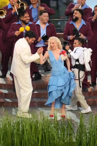 Bad Bunny and Lady Gaga During the Superbowl Half Time Show